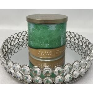 Sea Salt and Balsam Candle White Barn BBW 3 Wick Jar 14.5 oz 411g